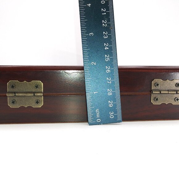 Quality Importers Desktop Cigar Humidor Wood Box with Humidifier 9.5” - Picture 6 of 10